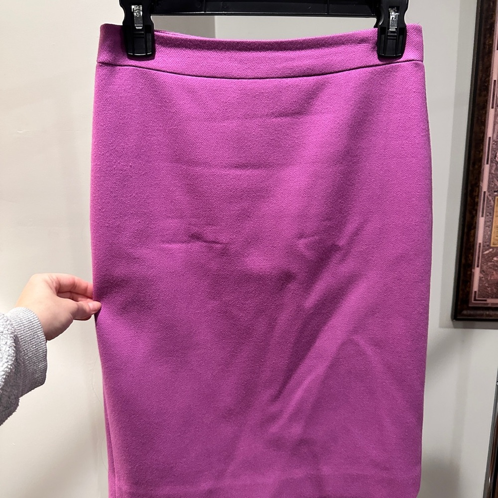 J Crew 2 Pencil Skirt in Double-Serge Wool